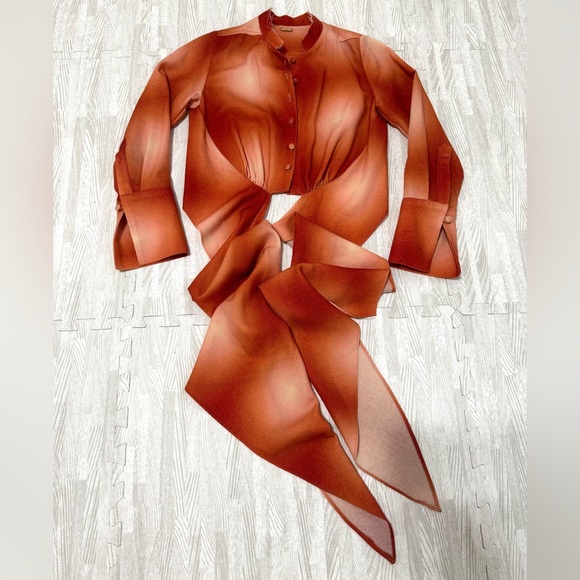 Cult Gaia Button Up Tie Top - Picture 4 of 14